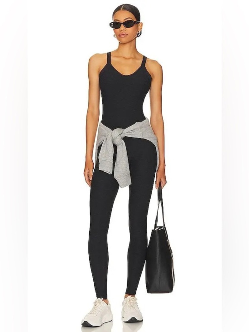 Year of Ours Black Onesie Full Length Spaghetti Strap Jumpsuit Size XS RN 137288